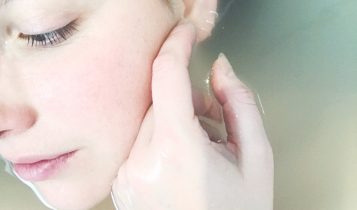 woman soaked in water